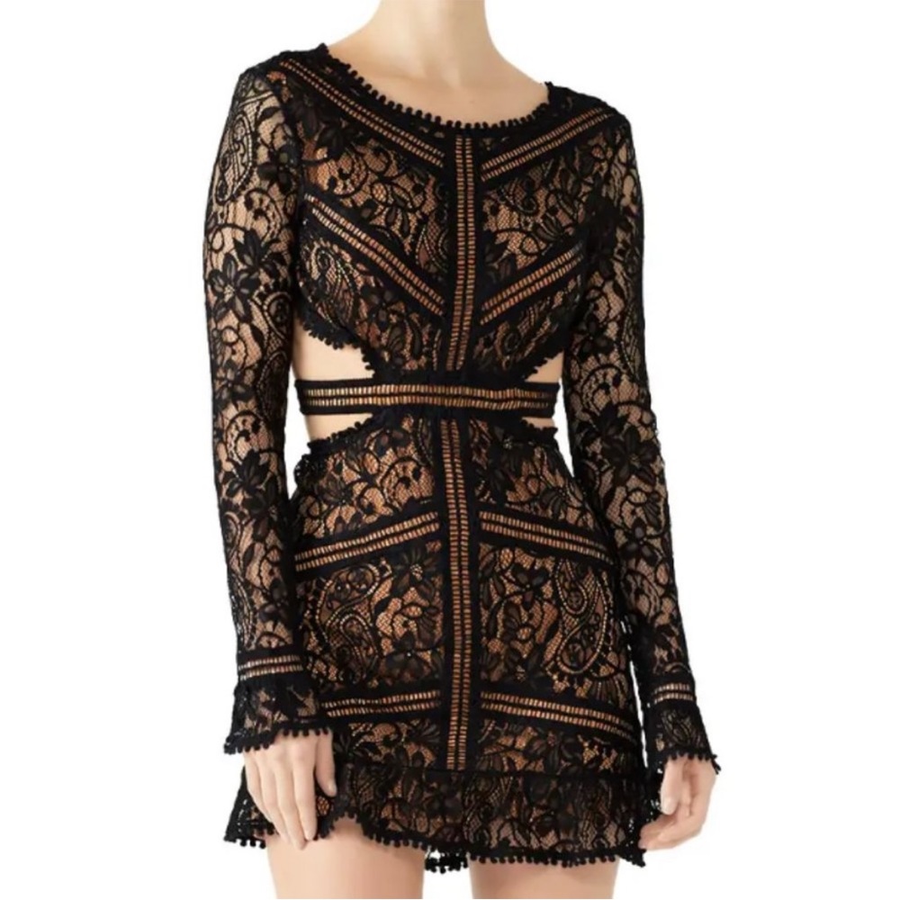 For Love and Lemons Emerie Dress in Black, Size S